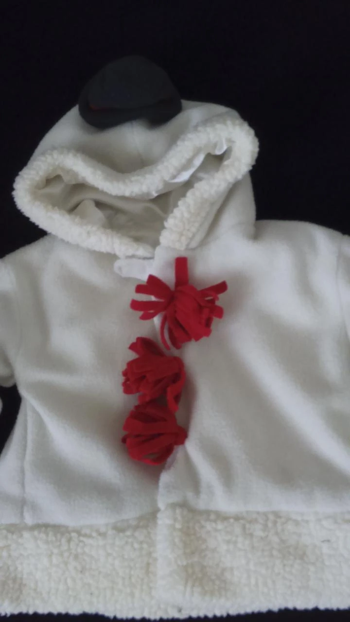Chaqueta / Abrigo Polar Con Capucha De Muñeco De Nieve Talla 6 Meses Idea De Regalo – photo 2